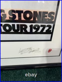 Rolling Stones Signed Lithograph Poster American Tour 1972 Keith Richards Jagger