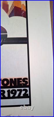 Rolling Stones Signed Lithograph Poster American Tour 1972 Keith Richards Jagger