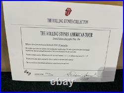 Rolling Stones Signed Lithograph Poster American Tour 1972 Keith Richards Jagger