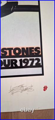 Rolling Stones Signed Lithograph Poster American Tour 1972 Keith Richards Jagger