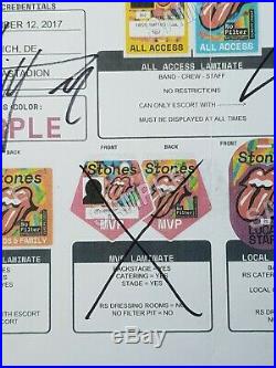 Rolling Stones Signed Mick Jagger And Keith Richards No Filter Tour