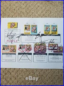 Rolling Stones Signed Mick Jagger And Keith Richards No Filter Tour