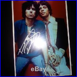 Rolling Stones Signed Photo Framed With Certificate Of Authenticaty