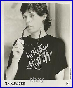 Rolling Stones Signed Photo Mick Jagger Autographed Picture (Woods Richards)