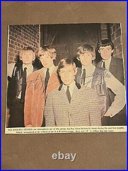 Rolling Stones Signed Photo Mick Jagger Keith Richards Bill Wyman JSA LOA