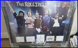 Rolling Stones Signed Photo mick jagger, Keith Richard's etc With Beckett Coa