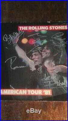 Rolling Stones Signed Tour Book Autograph (5) Jagger Richards Wood Wyman Watts