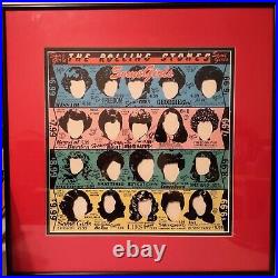 Rolling Stones'Some Girls' Album Cover Autographed by Mick Jagger Framed CoA