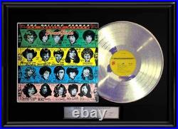 Rolling Stones Some Girls White Gold Platinum Record W-printed Signed Autographs
