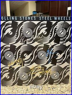 Rolling Stones Steel Wheels LP Originally Autographed By 5 Members