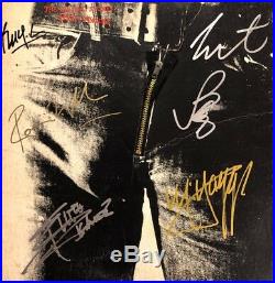 Rolling Stones Sticky Fingers LP Originally Autographed By 5 Members Mick Jagger