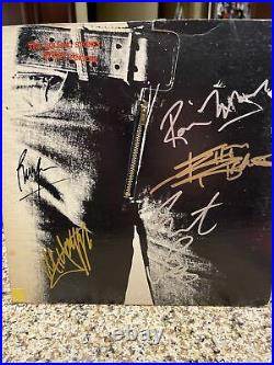 Rolling Stones Sticky Fingers Originally Autographed Jagger Richards Three More