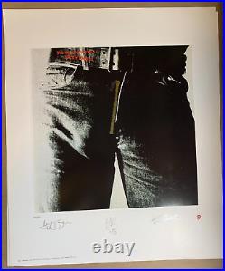 Rolling Stones Sticky Fingers Rock & Roll 1994 Litho Poster Signed & Numbered