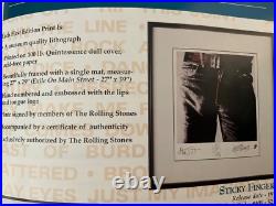 Rolling Stones Sticky Fingers SIGNED LIMITED EDITION 712/5000 Litho Print COA