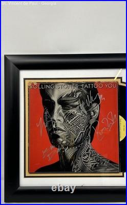 Rolling Stones Tattoo You Album Signed With COA Jagger, Richards, Wood, & Watts VG