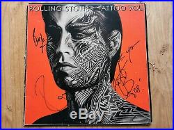 Rolling Stones Tattoo You Signed Autographed By 3 Charlie Ronnie Bill Beatles