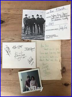 Rolling Stones Vintage 1960s Group Lot Including Handwritten Signed Letter
