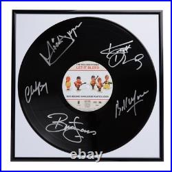 Rolling Stones With Printed Signed Autograph Vinyl Record Art With Frame