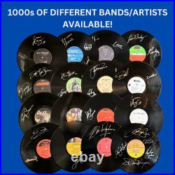 Rolling Stones With Printed Signed Autograph Vinyl Record Art With Frame