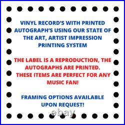 Rolling Stones With Printed Signed Autograph Vinyl Record Art With Frame