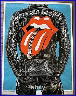 Rolling Stones poster EMEK Signed Screen Print Numbered 2022 Sixty Embossed