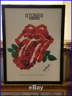 Rolling Stones signed autographed framed Lithograph 66/500. Authentic guarantee