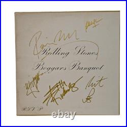 Rolling Stones signed lp Beggars Banquet by 5 musicians