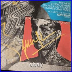 Rolling Stones signed magazine ad Tattoo You Cover 5 members, Original, Vintage