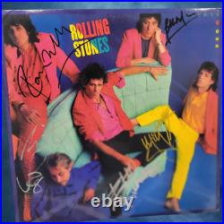 Rolling Stones signed vinyl record Dirty Works 5 signatures