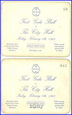 Rolling stones Gala Dinner ticket autographs Salisbury 1964