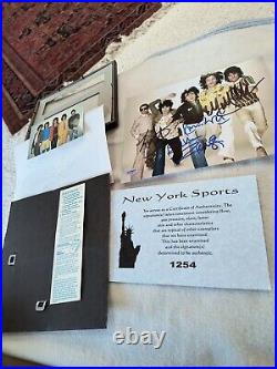 Rolling stones signed autographed Whole Band In Photo. Plus Real Unused Ticket