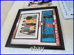 Rolling stones signed autographed Whole Band In Photo. Plus Real Unused Ticket