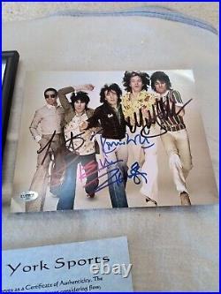 Rolling stones signed autographed Whole Band In Photo. Plus Real Unused Ticket