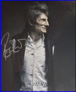Ron Ronnie Wood Signed Photo AI COA The Rolling Stones Autograph Rod Stewart