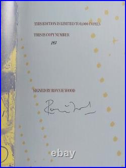 Ron Wood Rolling Stones Autograph Painted Set List Book Heavy Signed Original