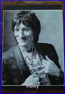 Ron Wood Rolling Stones Hand Signed Original Photo 20 X 30 Autograph