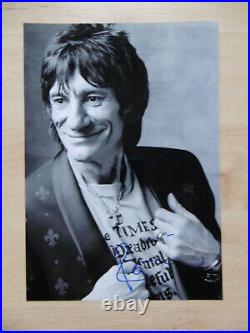 Ron Wood Rolling Stones Original Autograph Signed 20x30cm Picture ACOA