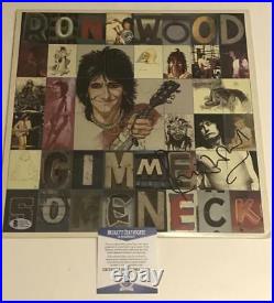 Ron Wood Signed Gimme Some Neck Album Vinyl Autograph Rolling Stones Bas Coa