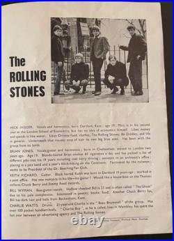 Ronettes & Rolling Stones 1964 Concert Programme Signed by Ronnie Spector