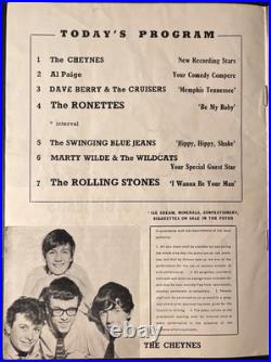 Ronettes & Rolling Stones 1964 Concert Programme Signed by Ronnie Spector