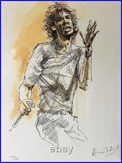 Ronnie WOOD Art Hand SIGNED LIVE STUDIES MICK JAGGER ROLLING STONES