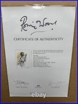 Ronnie WOOD Art Hand SIGNED LIVE STUDIES MICK JAGGER ROLLING STONES