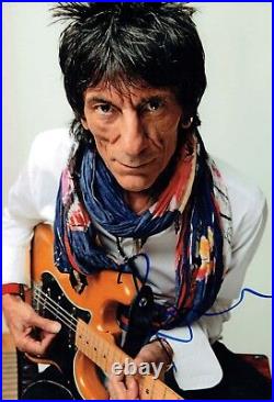 Ronnie WOOD Signed Autograph 12x8 Photo AFTAL COA The Rolling Stones Music