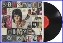 Ronnie Wood Authentic Signed Gimme Some Neck Album Cover With Vinyl BAS #E37712