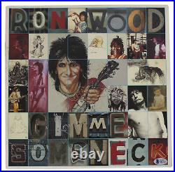 Ronnie Wood Authentic Signed Gimme Some Neck Album Cover With Vinyl BAS #E37712