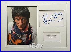 Ronnie Wood Authentic Signed Rolling Stones 16x12 Mounted Aftal & Uacc 12756