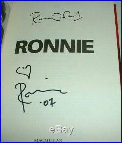 Ronnie Wood Autographed Ronnie Uk 1st Hardback Book Rolling Stones Like New Ron