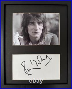 Ronnie Wood Rolling Stones Guitarist, (10'x8' inch) Hand Signed Card & AFTAL COA Ronnie Wood Rolling Stones Guitarist, (10'x8' inch) Hand Signed Card & AFTAL COA