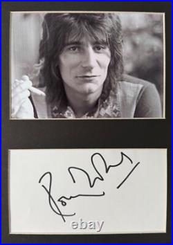 Ronnie Wood Rolling Stones Guitarist, (10'x8' inch) Hand Signed Card & AFTAL COA Ronnie Wood Rolling Stones Guitarist, (10'x8' inch) Hand Signed Card & AFTAL COA