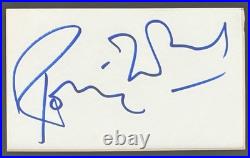 Ronnie Wood Rolling Stones Guitarist, (12'x8' inch) Hand Signed Card & AFTAL COA